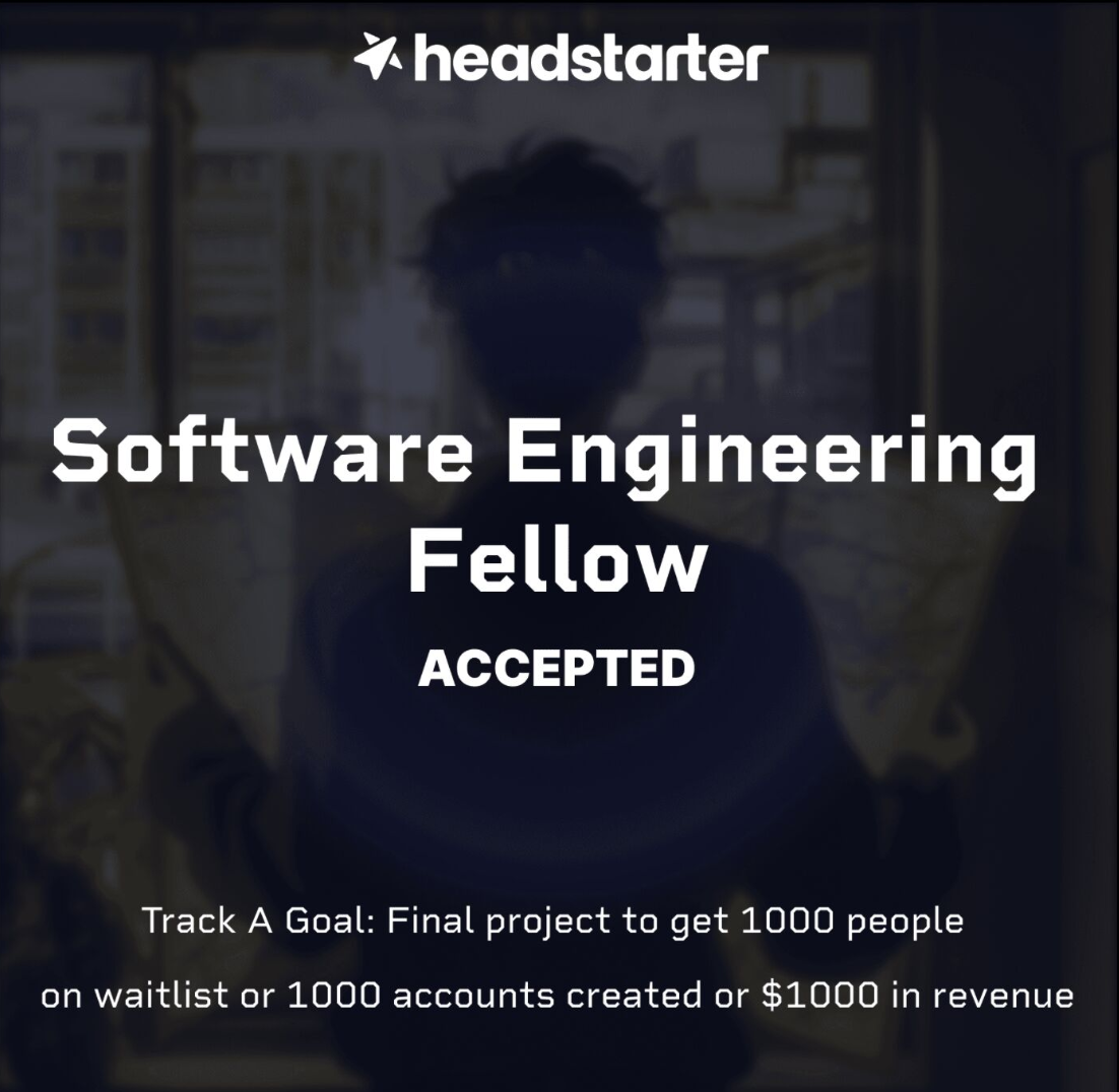 Headstarter Acceptance