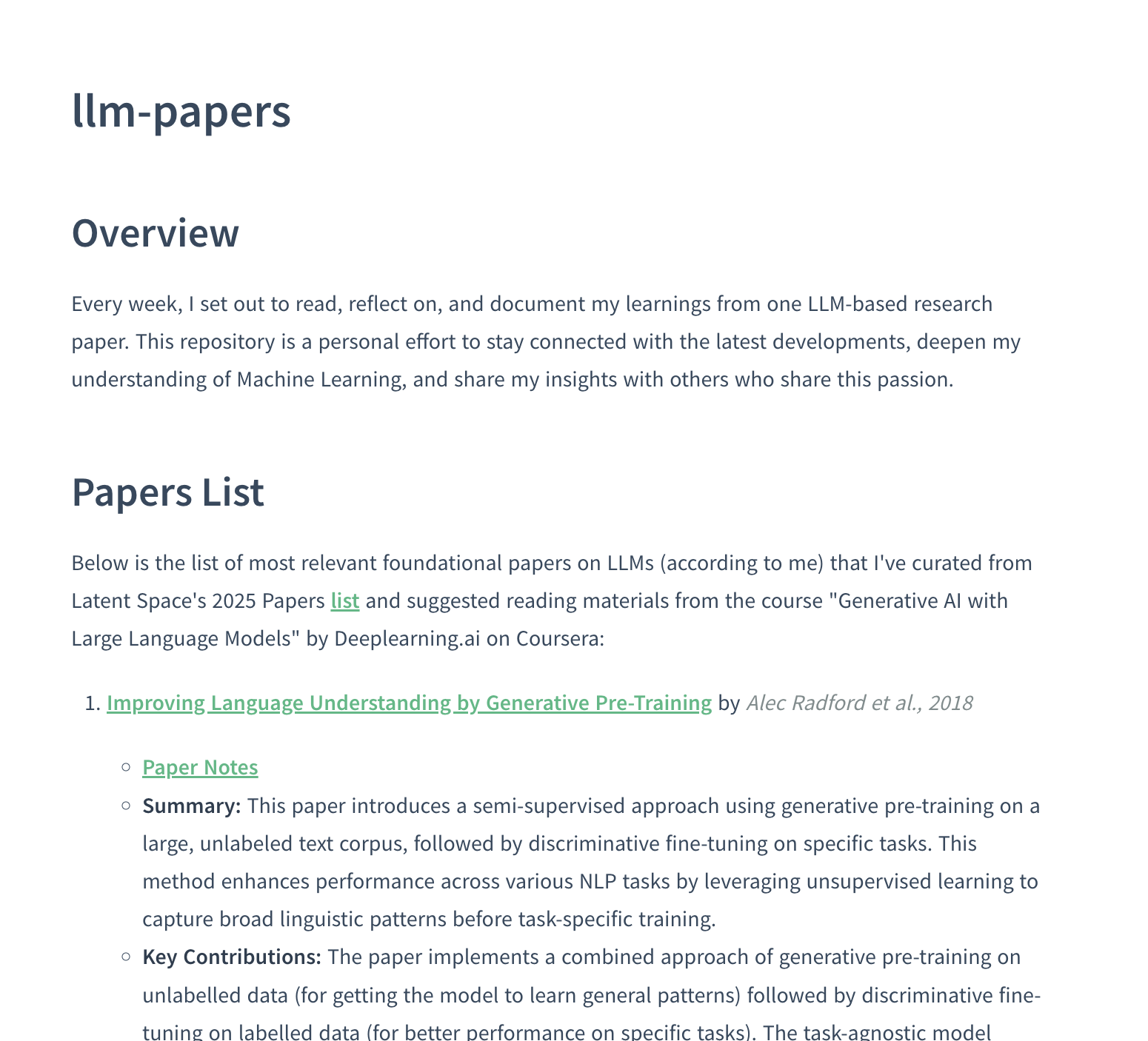 LLM papers